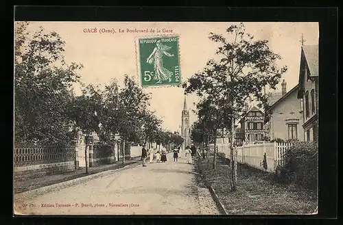 AK Gacé, Le Boulevard de la Gare