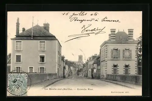 AK Le Mesle-sur-Sarthe, Grande Rue