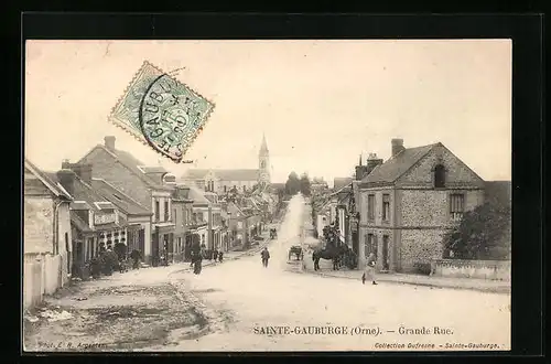 AK Sainte-Gauburge, Grande Rue