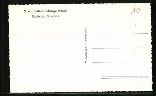 AK Sainte-Gauburge, Ecole des Garcons