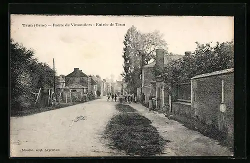 AK Trun, Route de Vimoutiers, Entrée de Trun