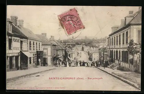 AK Sainte-Gauburge, Rue principale