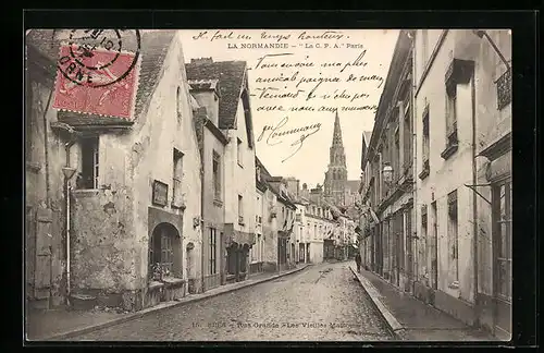 AK Sées, Rue Grande, Les Vieilles Maisons