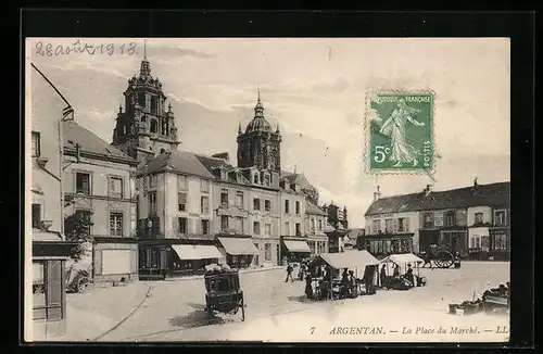 AK Argentan, La Place du Marché