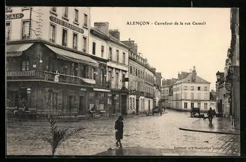 AK Alencon, Carrefour de la rue Cazault