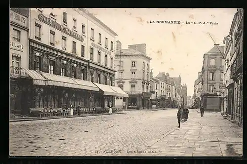 AK Alencon, Les Grands Cafés, Café de la Renaissance, Café Francais