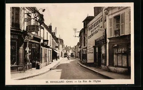 AK Rémalard, La Rue de l`Eglise