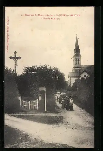 AK Saint-Julien-sur-Sarthe, L`Entrée du Bourg