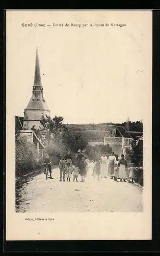 AK Suré, Entrée du Bourg par la Route de Mortagne