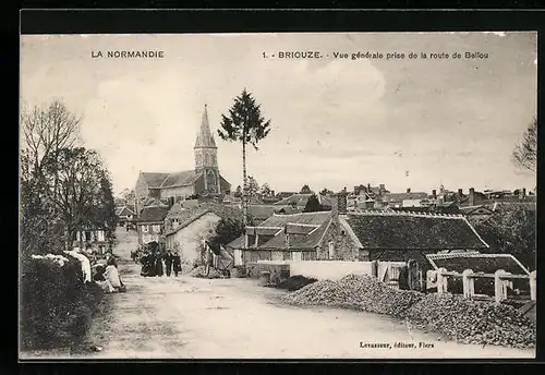 AK Briouze, Vue générale prise de la route de Bellou