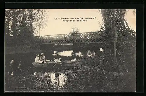 AK Mieuxcé, Vue prise sur la Sarthe