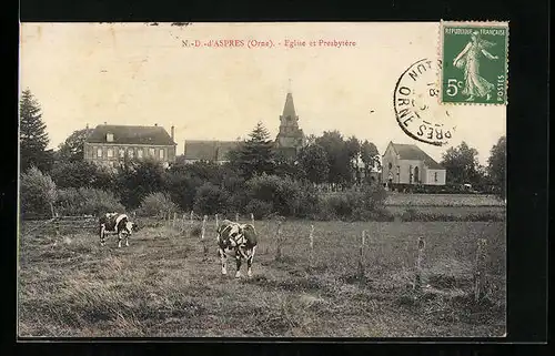 AK Les Aspres, Eglise et Presbytère