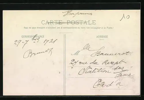 AK Tinchebray, Arrivée par la Route de Domfront