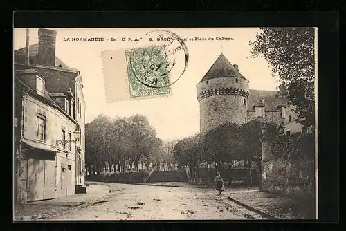 AK Gacé, Tour et Place du Chateau