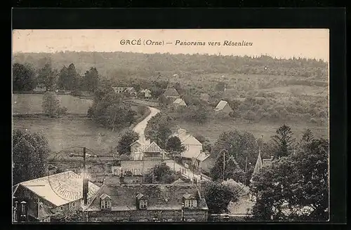 AK Gacé, Panorama vers Résenlieu