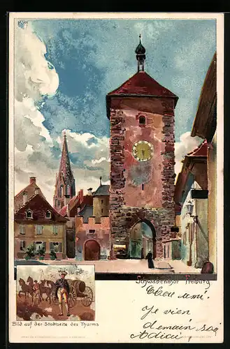 Künstler-AK Heinrich Kley: Freiburg, Schwabenthor