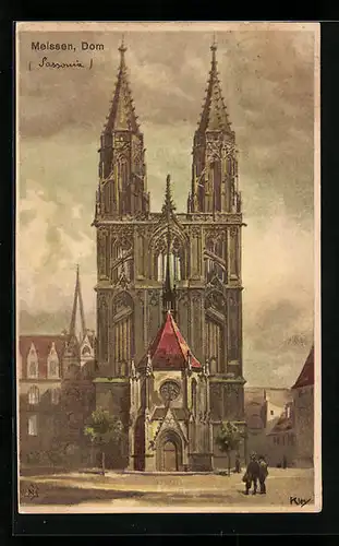 Künstler-AK Heinrich Kley: Meissen, Dom