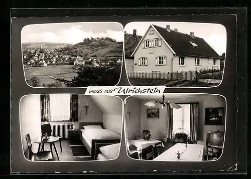 AK Ulrichstein i. Vogelsberg, Pension Käthe Loos, Ortsansicht