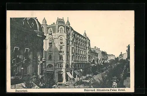 AK Bucuresti, Bulevard Ellisabeta-Palas Hotel