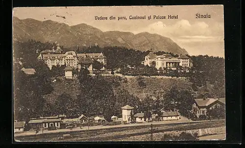 AK Sinaia, Vedere din parc, Cazinoul si Palace Hotel