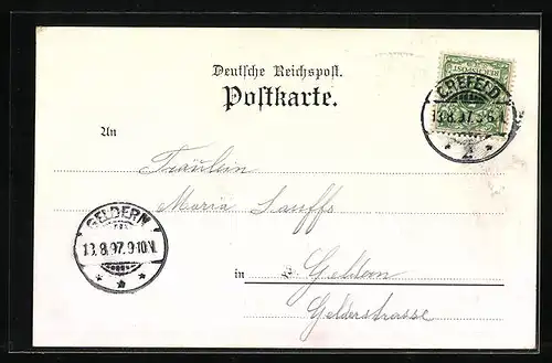 AK Crefeld, Kaiserliches Postamt, Königl. Amtsgericht, Kaiser-Wilhelm-Museum