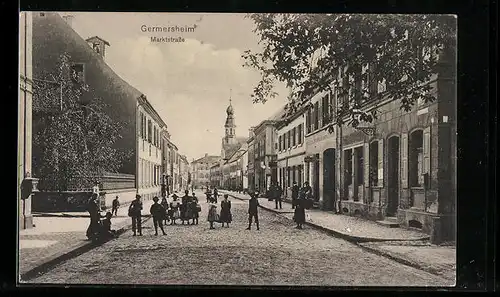 AK Germersheim, Blick in die Marktstrasse