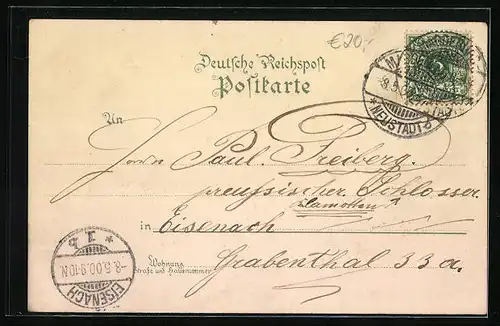 Lithographie Magdeburg, Dom, Partie am Elbufer