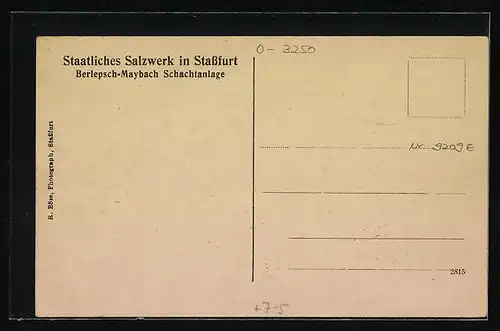 AK Stassfurt, Vorrichtungsstrecke mit elekt. Bohrmaschine, Berlepsch-Maybach Schachtanlage, Salzbergwerk