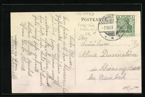 AK Schwarzenbek, Blick auf Kirche