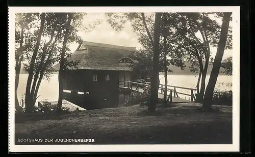 AK Ostprignitz, Bootshaus der Jugendherberge am Prebelow-See