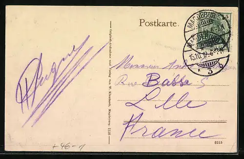 AK Magdeburg, Breiteweg, Strassenpartie, Strassenbahn