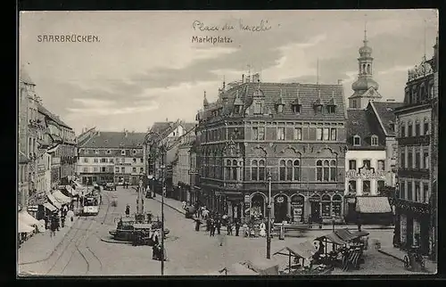 AK Saarbrücken, Partie am Marktplatz