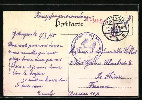 AK Göttingen, Markt mit Weenderstrasse