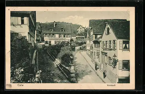 AK Calw, Partie in der Vorstadt