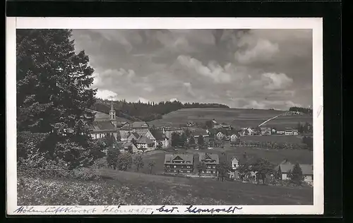 AK Schönwald, Ortsansicht aus der Vogelschau