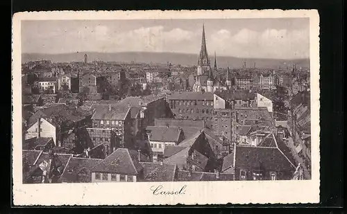 AK Kassel, Ortsansicht aus der Vogelschau