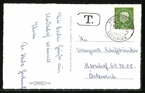 AK Niederhof, Gesamtansicht, Strassenpartie und Kirche