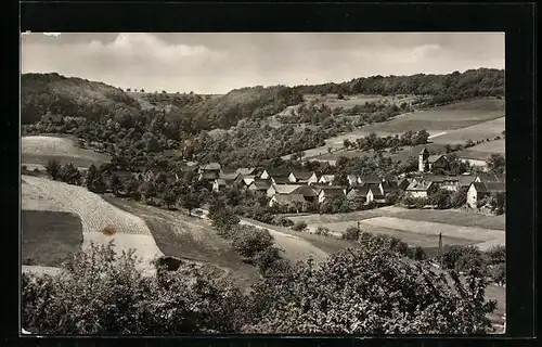 AK Wiehe / Unstrut, Ortsteil Garnbach aus der Vogelschau