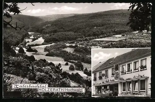 AK Holzerath / Hochwald, Hotel-Pension und Kaufhaus Fries-Bales, Ortspartie