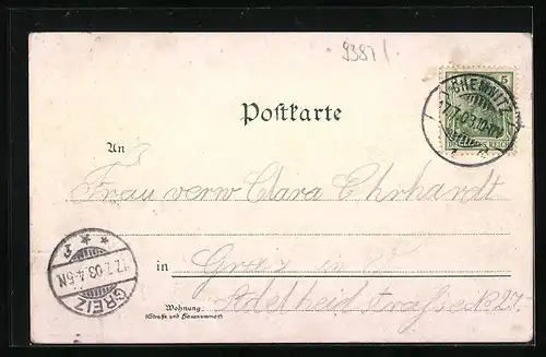 AK Lichtenwalde, Blick auf Schloss und Mühle