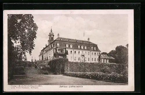 AK Lichtenwalde, Gartenseite des Schlosses