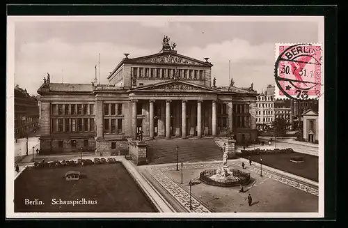 AK Berlin, Brunnen vor dem Schauspielhaus, Gendarmenmarkt