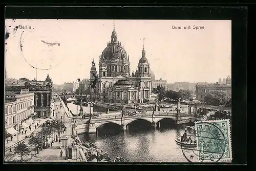 AK Berlin, Brücke vor dem Dom über die Spree