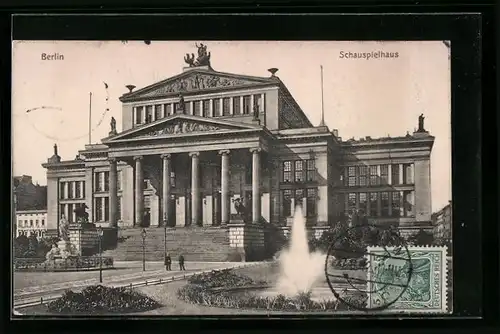 AK Berlin, vor dem Schauspielhaus, Gendarmenmarkt