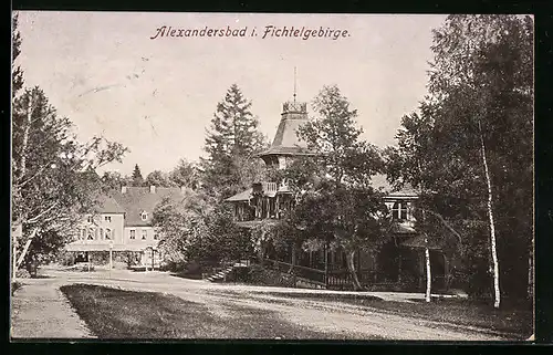 AK Alexandersbad im Fichtelgebirge, am Ausflugslokal