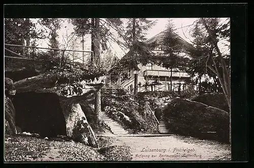 AK Luisenburg im Fichtelgebirge, Aufgang zur Restauration Luisenburg