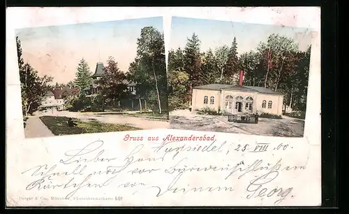 AK Alexandersbad, Anlagen am Unterkunftshaus