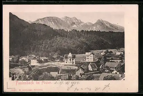 AK Fautenbach bei Füssen, Blick auf die Wohnhäuser