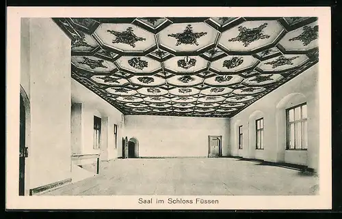 AK Füssen, im Saal des Schlosses