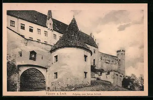 AK Füssen am Lech, Aufgang zum hohen Schloss